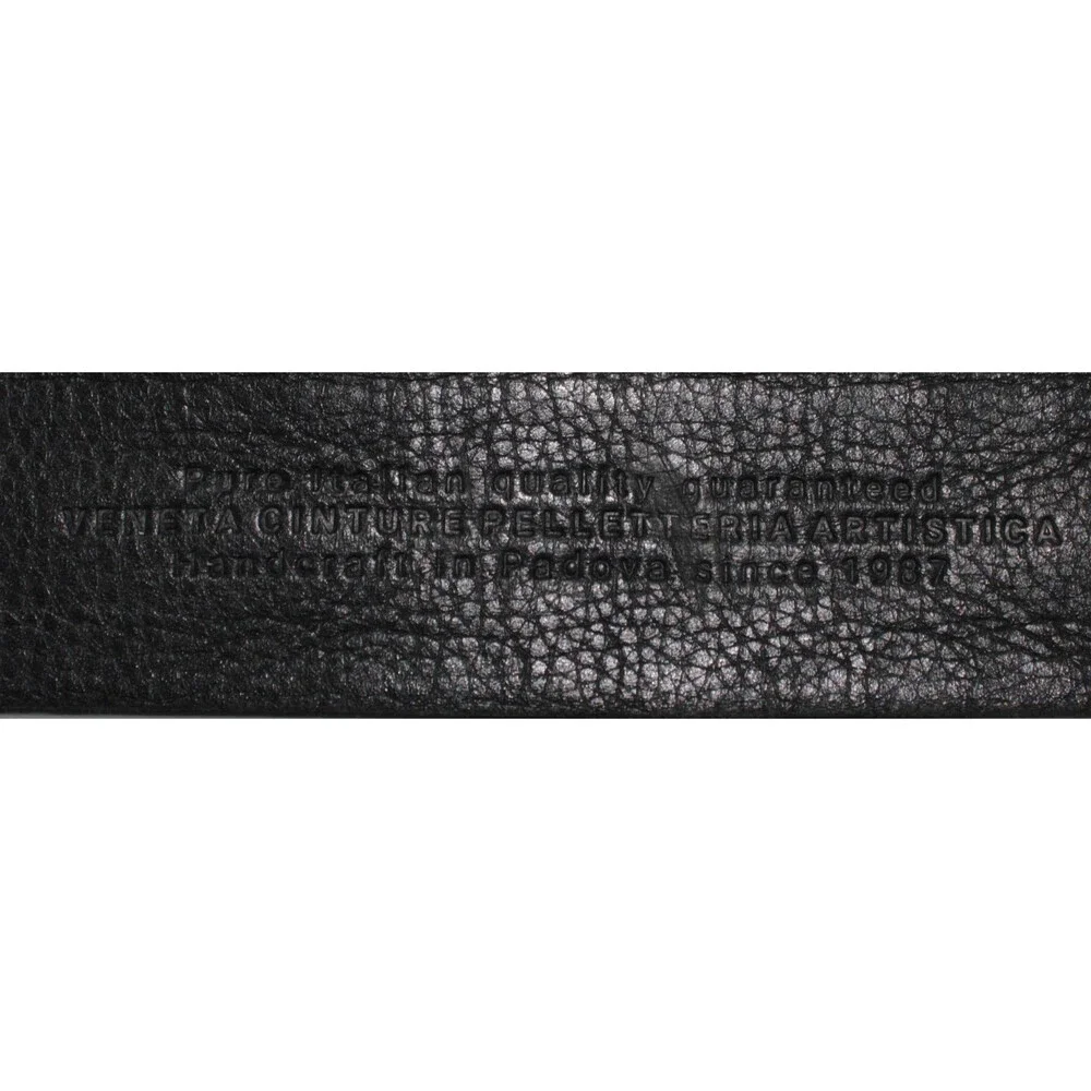 Veneta Cinture NWT Classic Belt Size 115 (US 44) in Black Leather Made in Italy